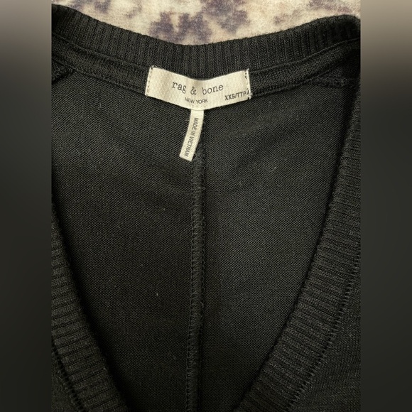 rag & bone The Knit V Neck Black Size xxs - Picture 6 of 10